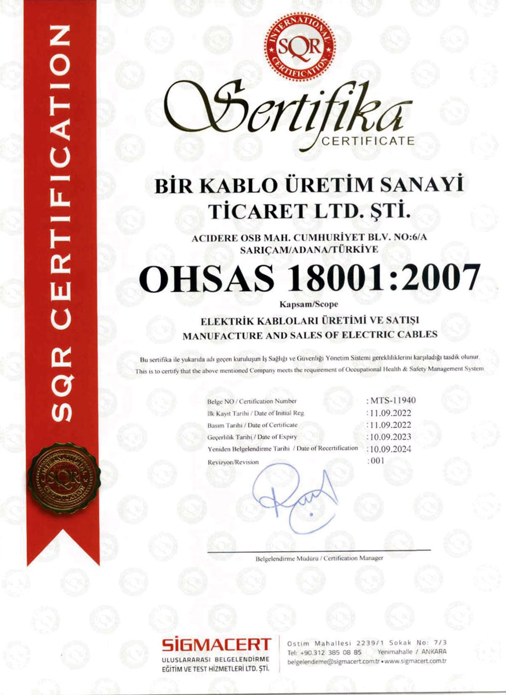 OHSAS 18001